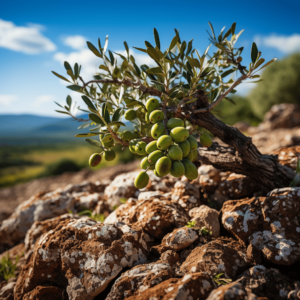 ramo pieno di olive